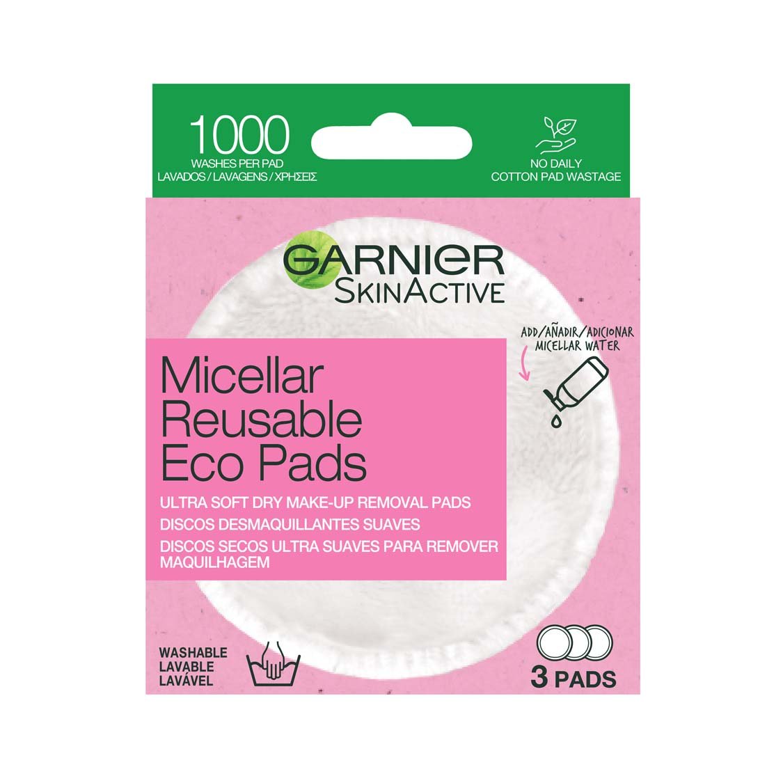Garnier Micellar Reusable Eco Pads.